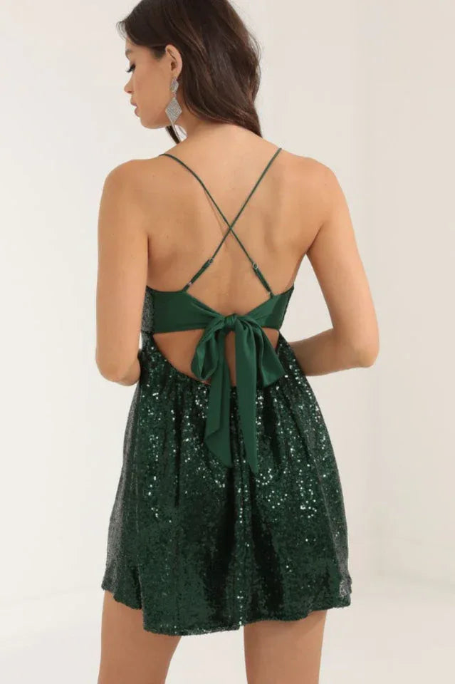 Sequin Party Dress - View 9 | WEUXS