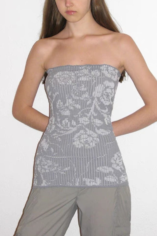 Floral Print Ribbed Top | Dress In Beauty