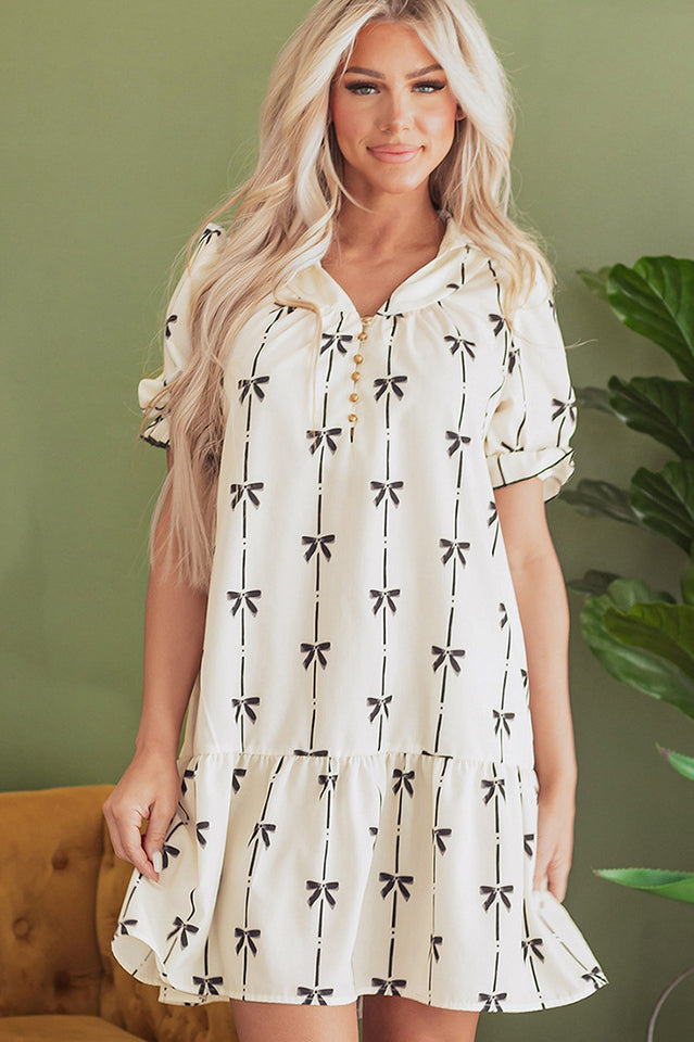 Grace Frill Bow Mini Dress | Dress In Beauty