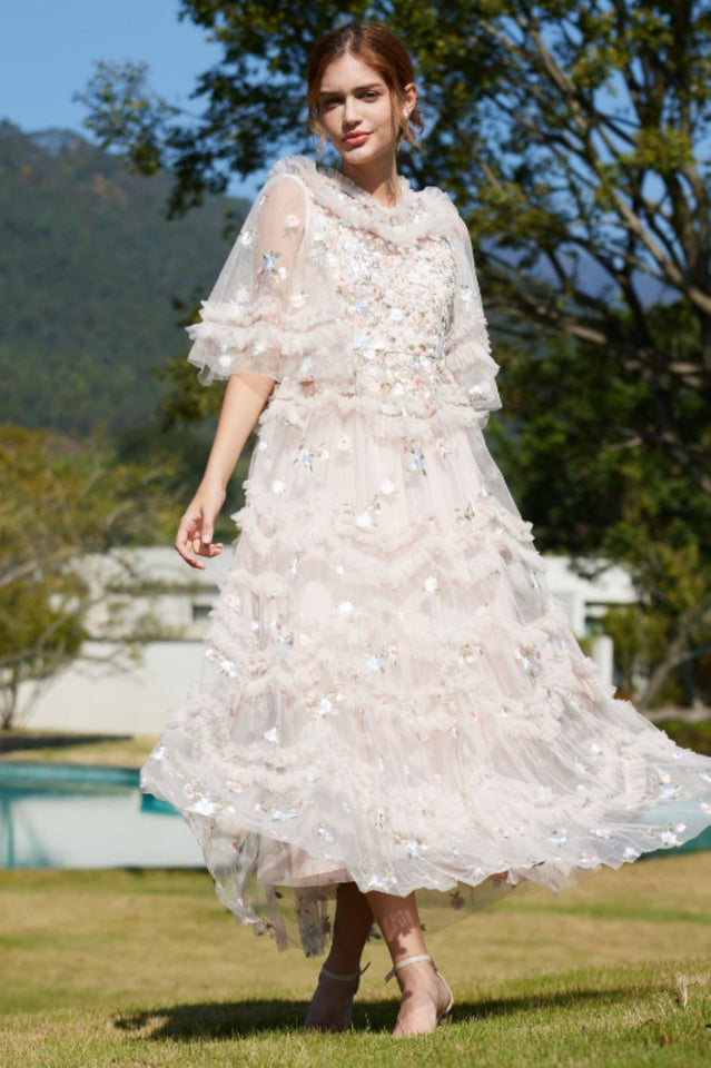 Lalabelle Floral Gown in Tulle | Dress In Beauty