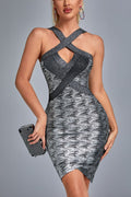 Rutia Metallic Mini Bandage Dress | Dress In Beauty