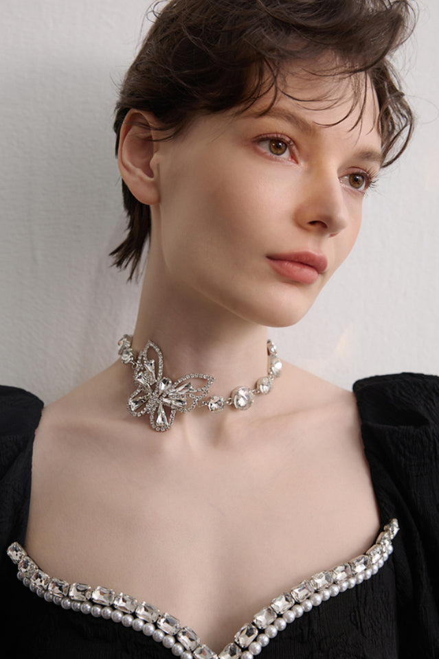 Butterfly Charm Choker Necklace | Dress In Beauty