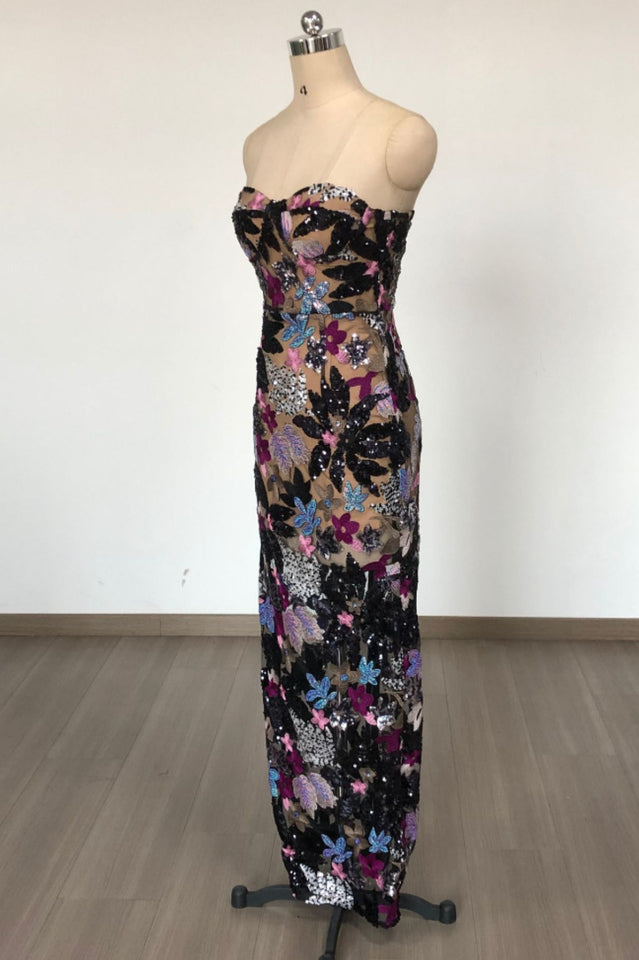 Dahlia Leona Embroidered Strapless Maxi Dress | Dress In Beauty