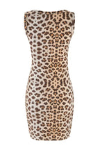 Fitted mini dress with leopard print and lace trim - View 7 | WEUXS