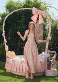 Floral print A-line dress with lace-up back and spaghetti straps - View 10 | WEUXS