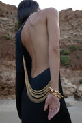 Angelou Black Backless Chain Maxi Dress | Dress In Beauty