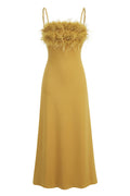 Leighton Yellow Feather Maxi Dress | Dress In Beauty