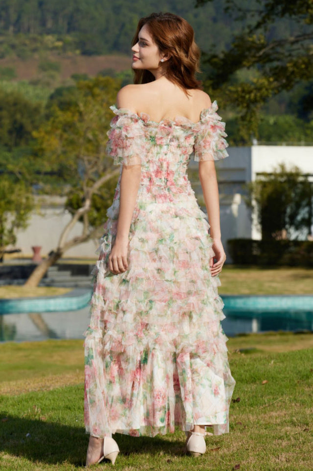 Nola Ruched Floral Maxi Dress | Dress In Beauty