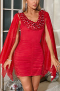 Bas Red Ruched Mini Dress | Dress In Beauty