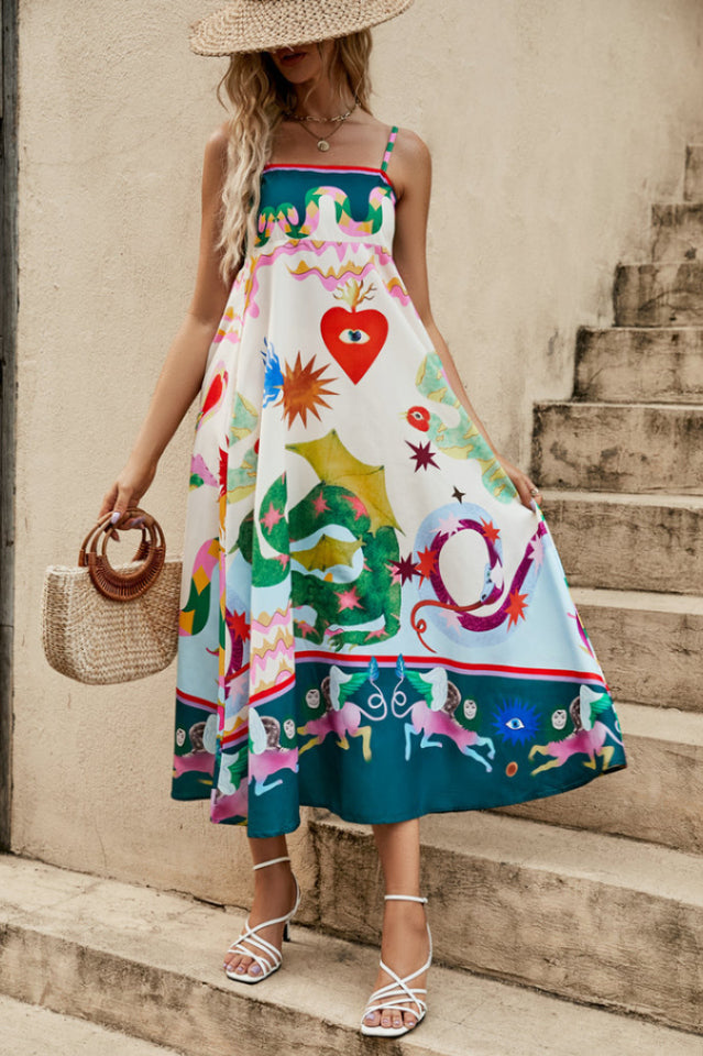 Seeker Folklore-Print Dress | Dress In Beauty