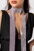 Tassel Metal Neck Tie Scarf | Dress In Beauty