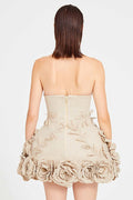 Bice Nude Strapless Bustier Flower Dress | Dress In Beauty