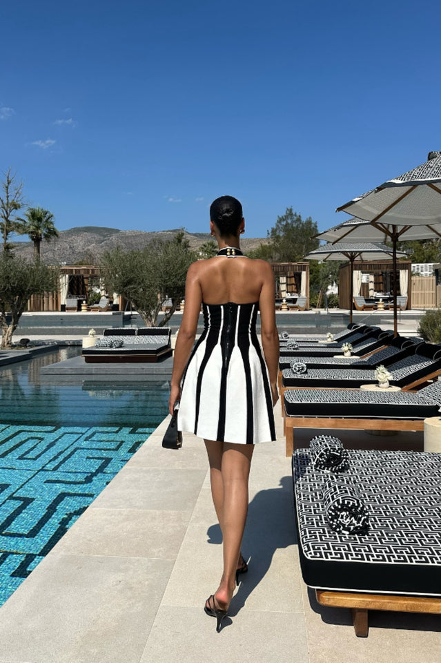 Halter Neck Knit Mini Dress | Dress In Beauty