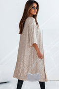 Sequin Open Front Duster Cardigan | Dress In Beauty