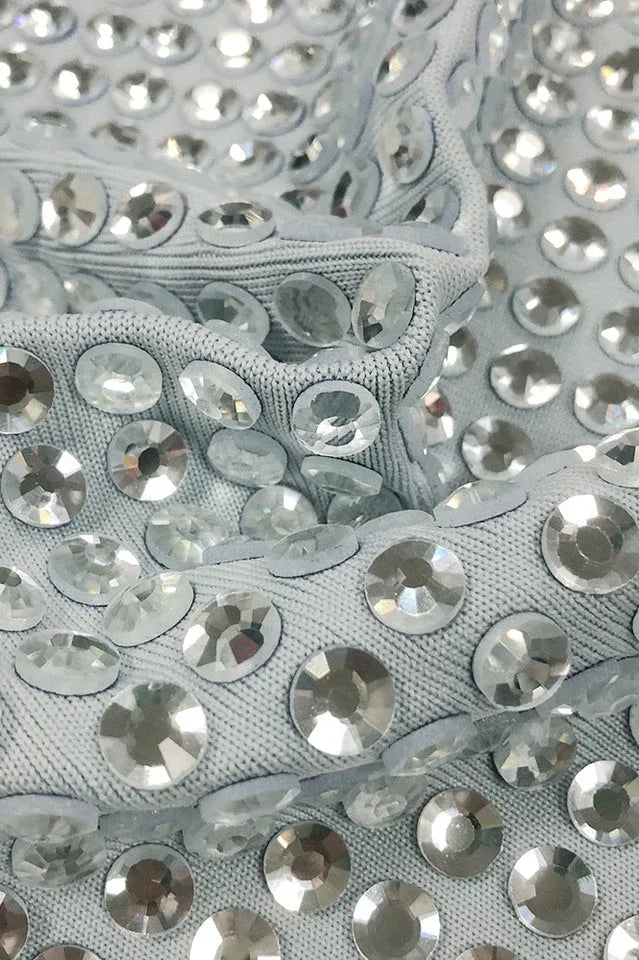 Embellished mini dress with spaghetti straps - View 8 | WEUXS