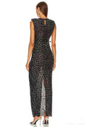 Rhinestone Cutout Mesh Maxi Gown | Dress In Beauty