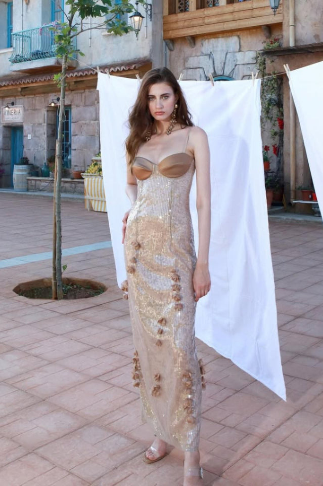 Fazrik Halterneck Midi Dress | Dress In Beauty