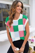 Color Block Cap Sleeve Sweater | Dress In Beauty
