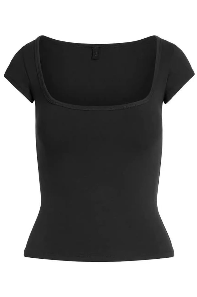 SKIMS Cotton Jersey Scoop Neck T-Shirt | Dress In Beauty