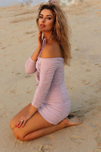 Ruffled Off Shoulder Mini Dress - View 9 | WEUXS
