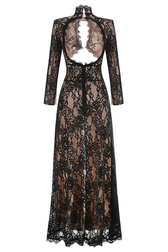 Mock Cut Out Lace Gown | Dress In Beauty