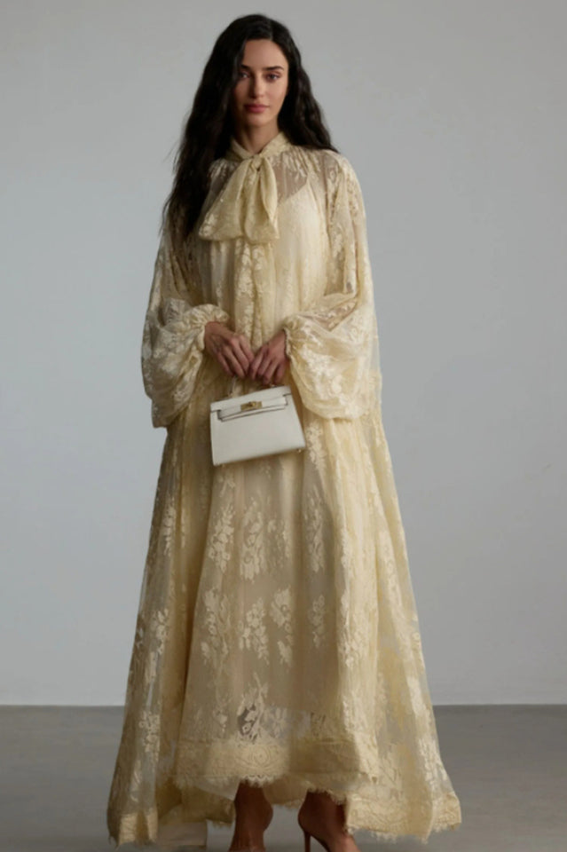 Catharine Floral Lace Sheer Maxi Dress | Dress In Beauty