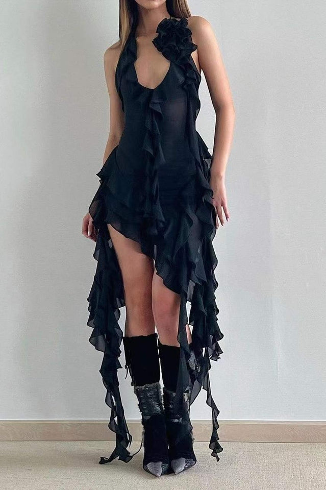 Rosalyn Black Flower Dress | Dress In Beauty