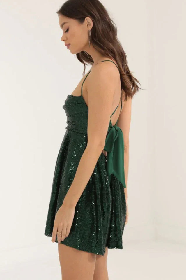 Sequin Party Dress - View 8 | WEUXS