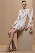 Long Sleeve Crystal A Line Dress | Dress In Beauty
