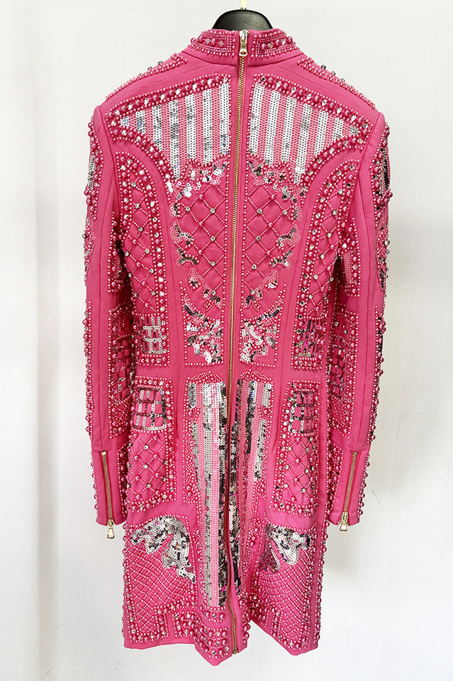 Long Sleeve Sequin Embellished Dress | Dress In Beauty