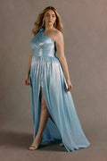 Ivy Aqua Blue Pleated Gown | Dress In Beauty