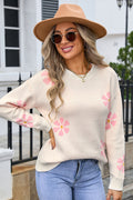 Round Neck Long Sleeve Sweater | Dress In Beauty