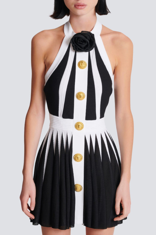 Backless Knit Dress With Rose Detail | Dress In Beauty