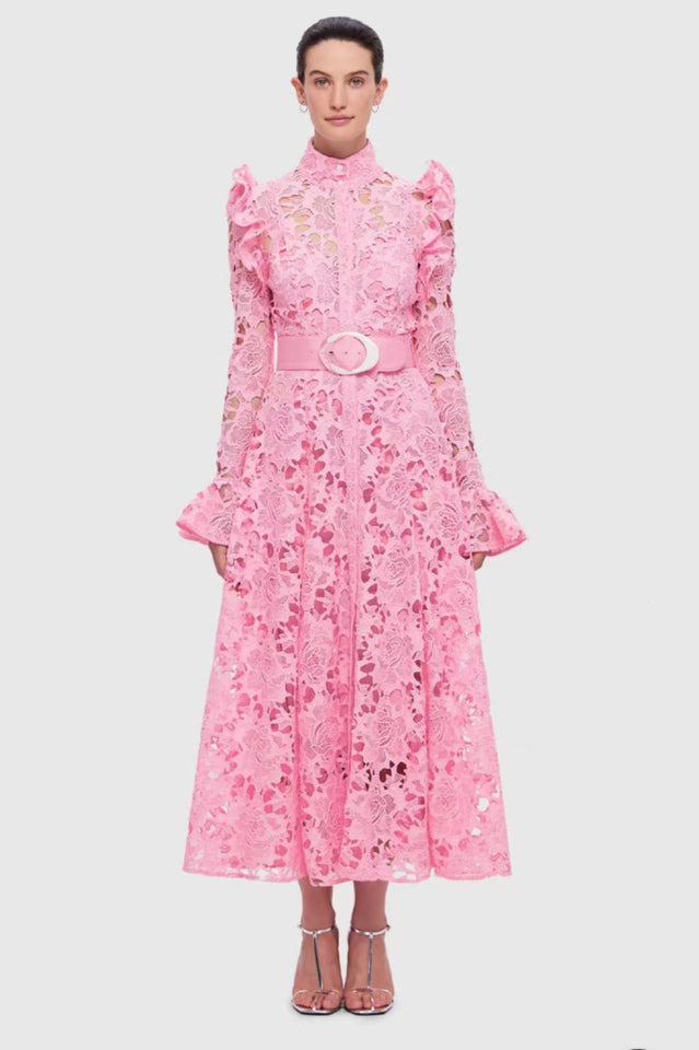 Aliyah Lace Butterfly Sleeve Midi Dress | Dress In Beauty