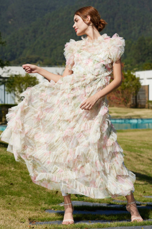 Maxine Floral Embroidery Sleeveless Maxi Dress | Dress In Beauty