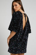 Velour Sequins Mini Dress | Dress In Beauty