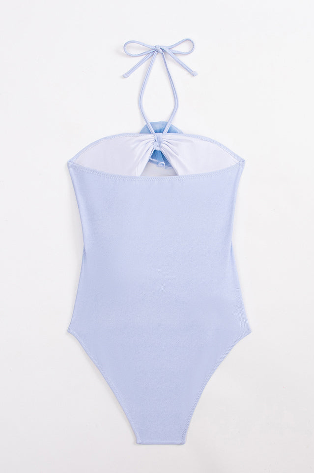 Flower Decoration One Piece Swimsuit | Dress In Beauty