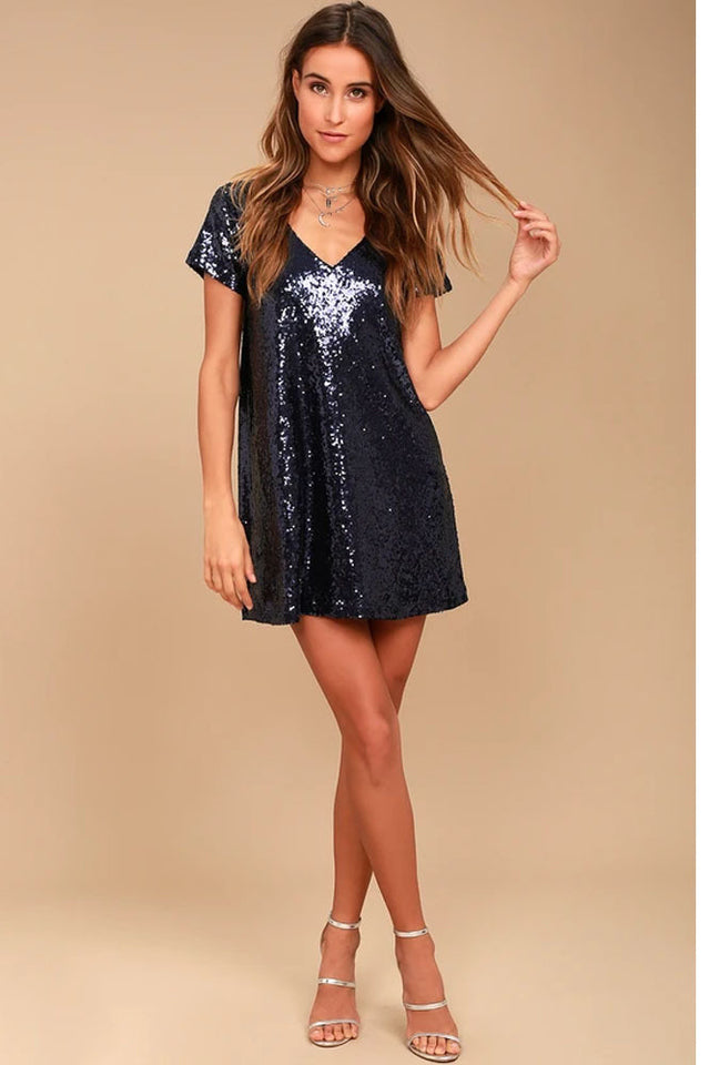 Light Up the Night Sequin Shift Dress | Dress In Beauty