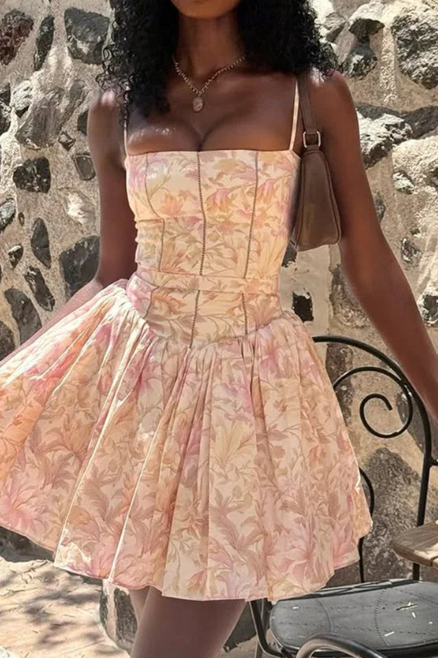 Ysabella Stretch Cotton Mini Sundress - WEUXS