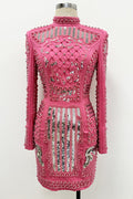 Long Sleeve Sequin Embellished Dress | Dress In Beauty