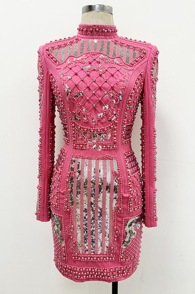 Long Sleeve Sequin Embellished Dress | Dress In Beauty