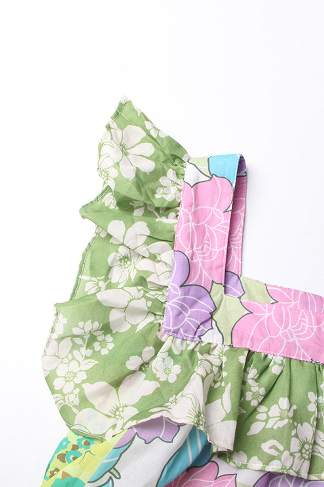 Tiered Patchwork Midi Dress | Dress In Beauty