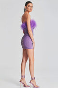 Torin Sequin Feather Dress | Dress In Beauty