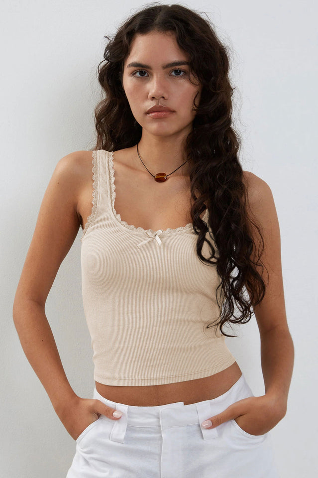 Lace Detailed Square Neck Top | Dress In Beauty