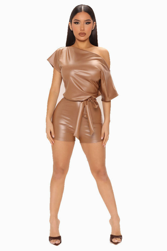 PU Leather Romper | Dress In Beauty