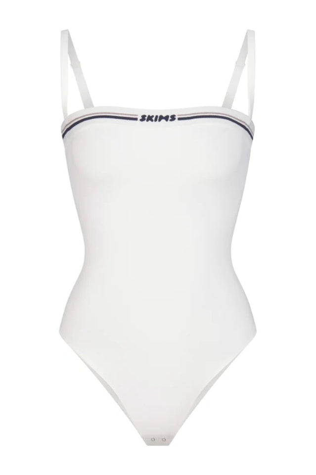 Logo Straight Neck Bodysuit | Dress In Beauty