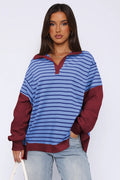Striped Patchwork Sweatshirt | Dress In Beauty