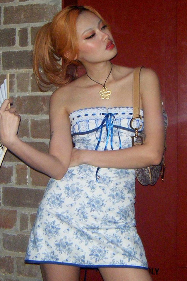 Butterfly Bouquet Floral Tube Short Dress | Dress In Beauty