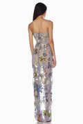 Kamames Strapless Floral Sequined Maxi Dress | Dress In Beauty