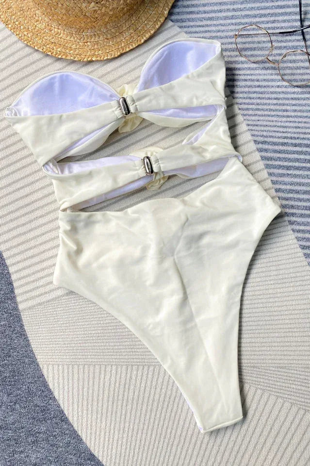 Triple Knot Bandeau One Piece Swimsuit - View 8 | WEUXS